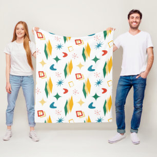 Couverture Polaire Mid Mod Atomique Mid-Century Moderne Formes Rétro