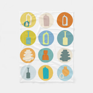 Couverture Polaire MidCentury Dots - Plaid