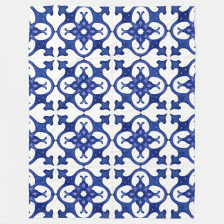 Couverture Polaire Midnight Blue Mandala Mosaic Cozy Blanket