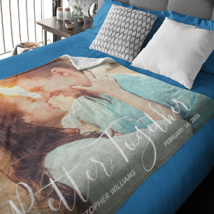 Couverture Polaire Mieux La typographie de Whimsy Photo de Couple
