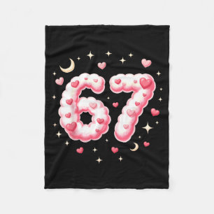 Couverture Polaire Mignon 67 cœurs Kawaii Saint-Valentin Humour Enfan