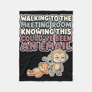 Couverture Polaire Mignon bébé singe mème kawaii macaque japonais