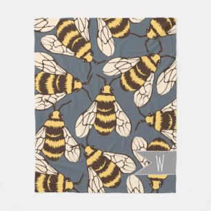 Couverture Polaire Mignon gaffez l'illustration d'abeilles -