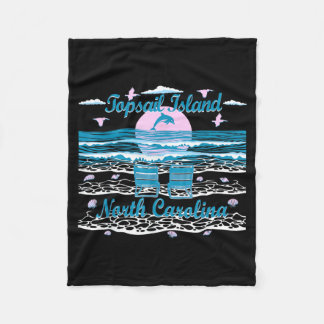Couverture Polaire Mignonne famille de passionnés de dauphins Topsail