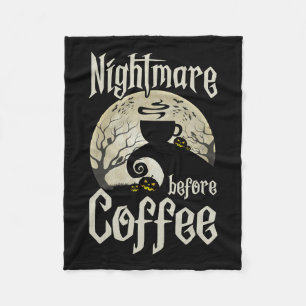 Couverture Polaire Mignonne nuit effrayante avant café Halloween Fun