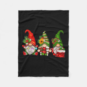 Couverture Polaire Mignons Gnomes de Noël Famille Correspondant Noël 