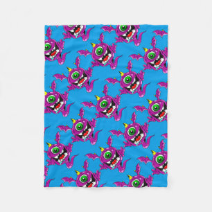 Couverture Polaire Mignons pourpres gens mangent Monster