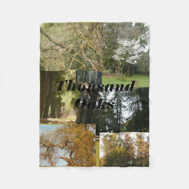 Couverture Polaire Mille chênes pittoresques de chênes et de verdures (Devant)