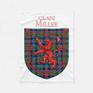 Couverture Polaire Miller Tartan Scottish Plaid Lion Rampant