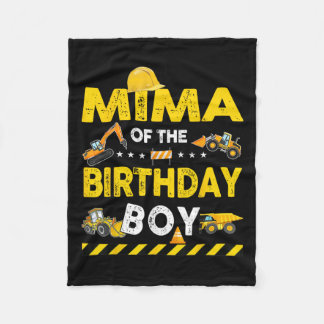 Couverture Polaire Mima De L'Anniversaire Boy Construction Ouvrier Na