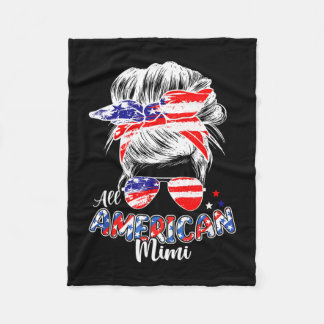 Couverture Polaire Mimi patriotique chignon décoiffé 4 juillet cheveu