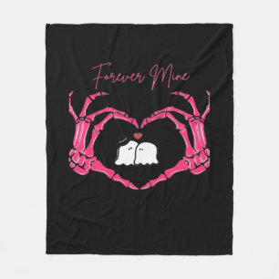 Couverture Polaire Mine, Valentines Classic - Squelette Mains Entendr