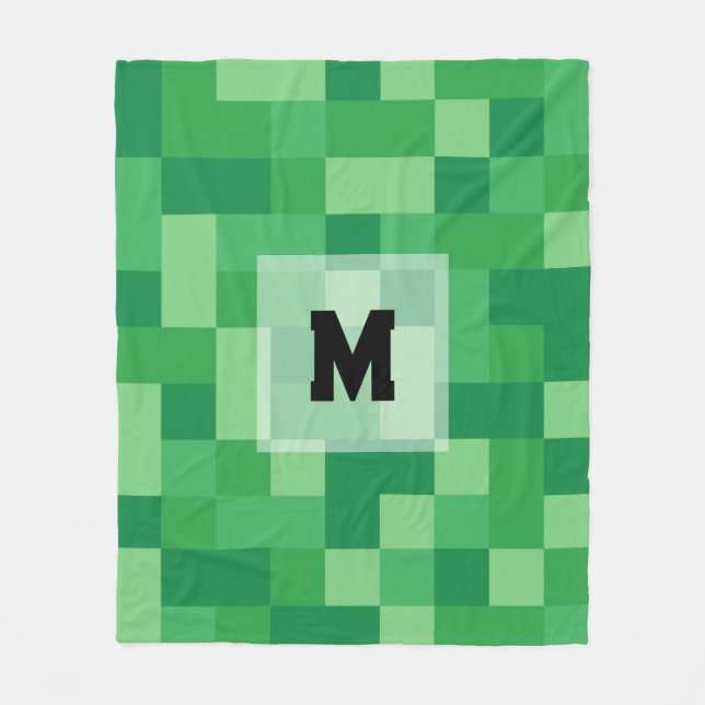 Couverture Polaire Minecraft Monogram Fleece Blanket (Devant)
