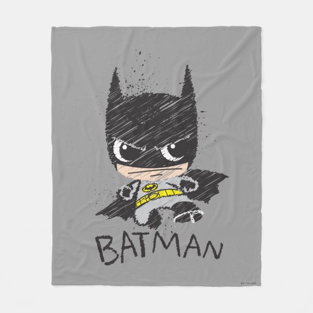 Couverture Polaire Mini classique Batman Sketch (Devant)