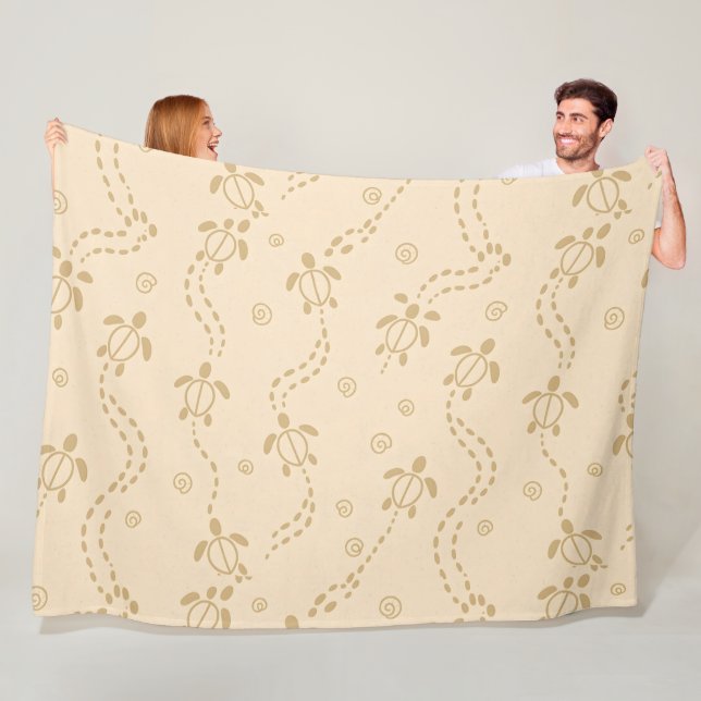 Couverture Polaire Minimal Turtle Trail Pattern (En situation)