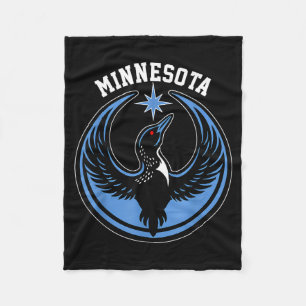 Couverture Polaire Minnesota Rebel Loon Nouvelle œuvre d'art Mn
