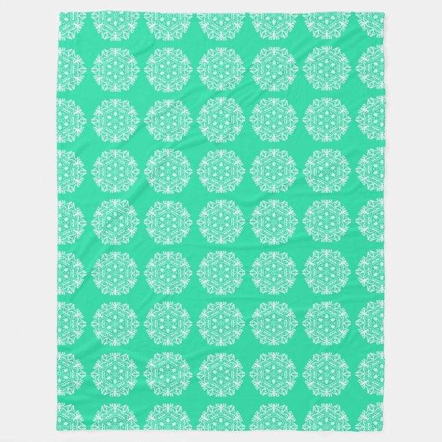 Couverture Polaire Minty Mandala (Devant)