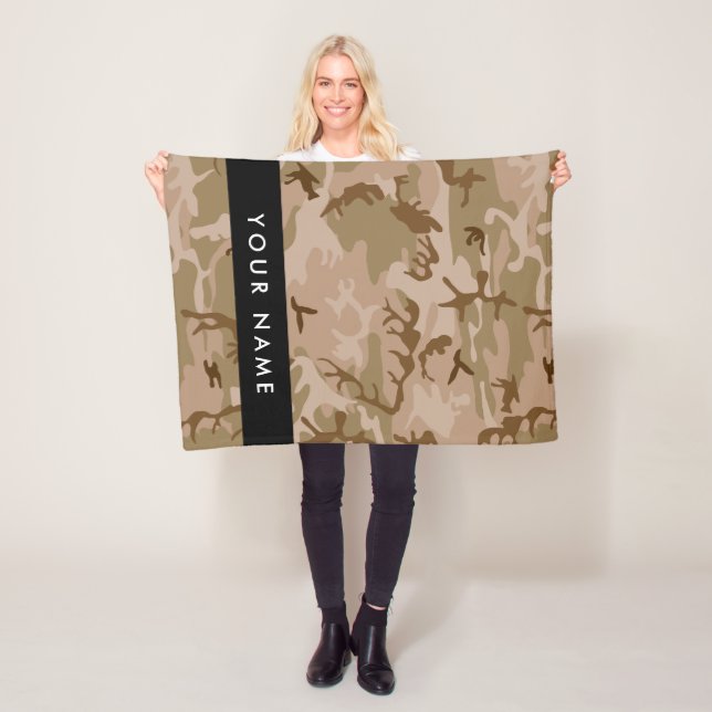 Couverture Polaire Modèle de camouflage du désert, Votre nom, Personn (En situation)