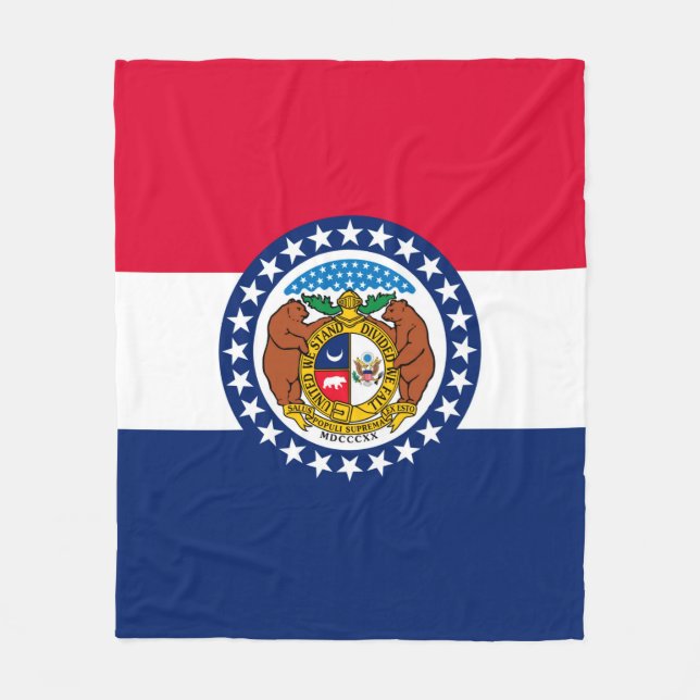 Couverture Polaire Modèle de drapeau d'État du Missouri (Devant)