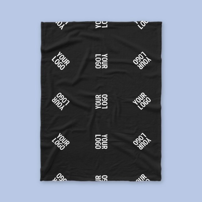 Couverture Polaire Modèle de Motif Logo moderne unique | Black (Créateur téléchargé)