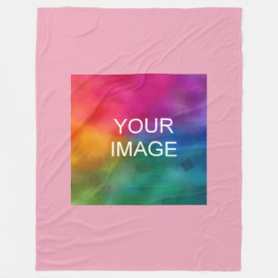 Couverture Polaire Modèle Elegant Rose Ajouter Image Logo Photo Large
