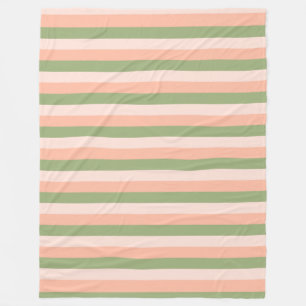 Couverture Polaire Modèle élégante tendance vert rose orange rayé