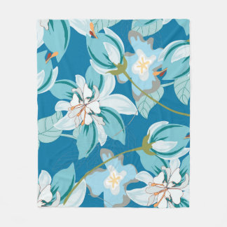Couverture Polaire Modèle floral, design floral polyvalent.