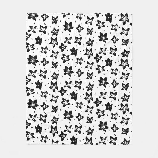 Couverture Polaire Modèle floral reconstruit - Goth chromatique (Devant)