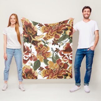 Couverture Polaire Modèle Floral rose Design élégant