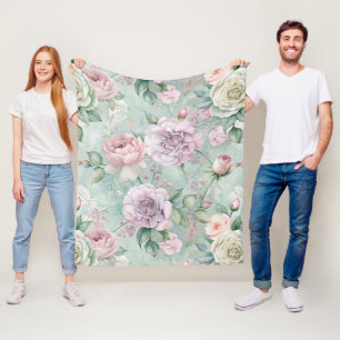 Couverture Polaire Modèle floral vintage inspiré