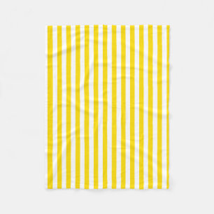 Couverture Polaire Modèle tendance à rayures blanches jaunes