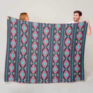 Couverture Polaire Modèle tribal ethnique du sud-ouest