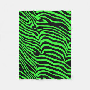 Couverture Polaire Modèle zèbre vert néon couleur