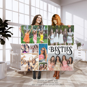 Couverture Polaire Modern Friends Custom 8 Photo Collage de votre cou