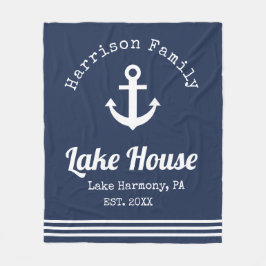 Couverture Polaire Modern Lake House Nom de famille