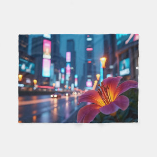 Couverture Polaire Modern Neon Lily