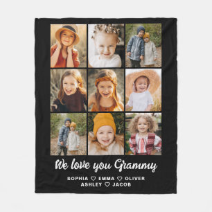 Couverture Polaire Modern We Love You Grammy Family Photo Collage