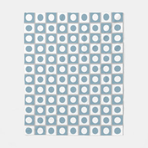 Couverture Polaire Moderne Abstrait Sarcelle & Blanc