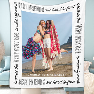 Couverture Polaire Moderne Chic Best Friends Besties BFF Photo person