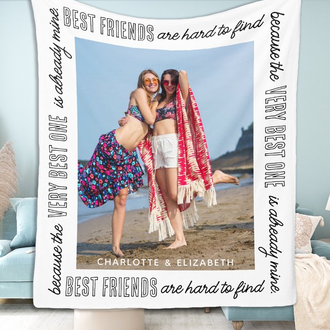 Couverture Polaire Moderne Chic Best Friends Besties BFF Photo person (Créateur téléchargé)