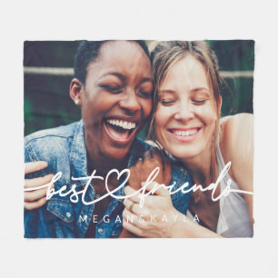 Couverture Polaire Moderne Chic Coeur Best Friends Besties BFF Photo