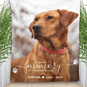 Couverture Polaire Moderne En Mémoire D'Amour Personnalisé Pet Memori