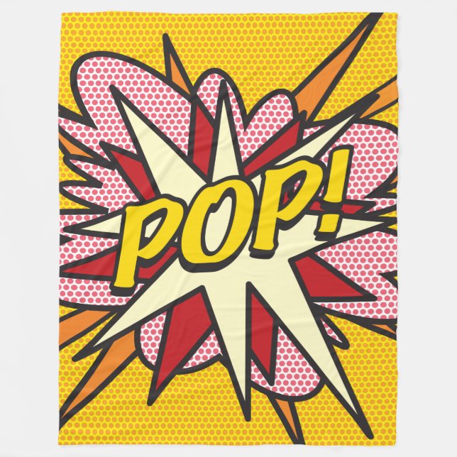 Couverture Polaire Moderne Fun Typographie Comic Book POP tendance (Devant)
