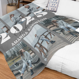 Couverture Polaire Moderne Gris 6 Photo Graduation