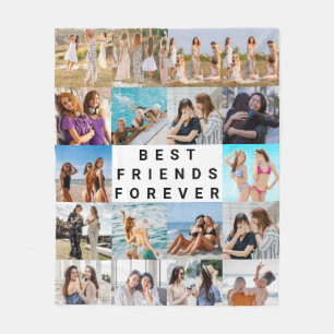 Couverture Polaire Moderne meilleur ami Forever Custom 18 Photo Colla