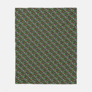 Couverture Polaire Moderne motif de bijou en opale noire