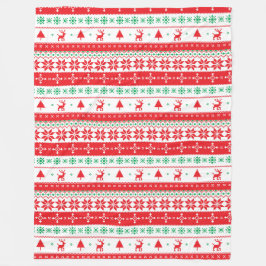 Couverture Polaire Moderne Nordic hiver Noël Motif