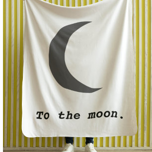 Couverture Polaire Moderne simple à la citation de la lune