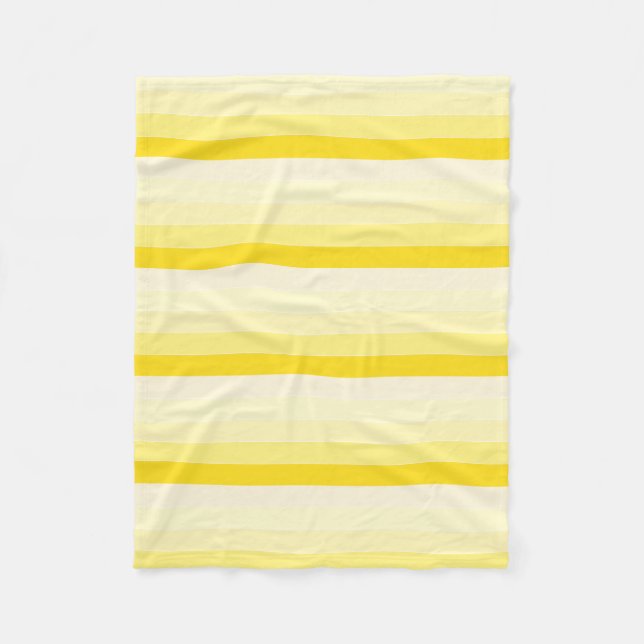 Couverture Polaire Moderne Vanille Jaune Blancs Élégant (Devant)