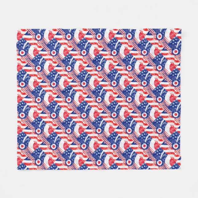 Couverture Polaire Modes Cible Modes Etats-Unis Cible Grunge Roundel (Devant (Horizontal))